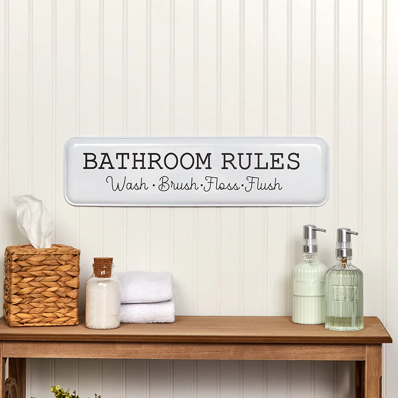 Humorous Household Metal Signs - Bathroom, Laundry, or Mudroom - Image 2