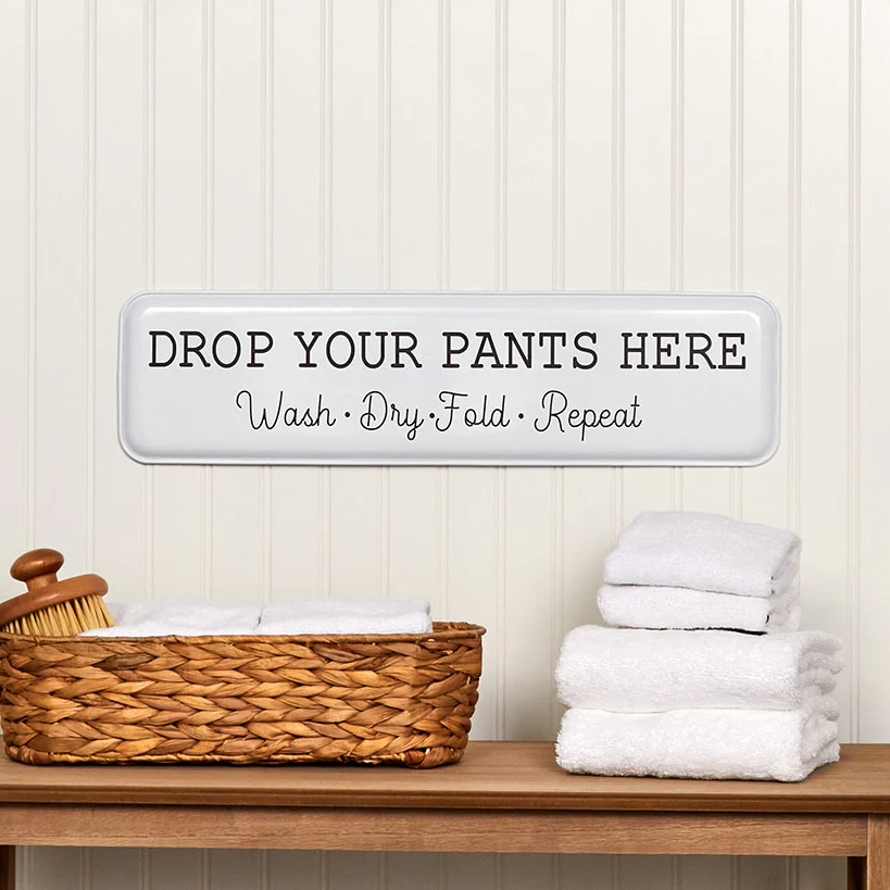 Humorous Household Metal Signs - Bathroom, Laundry, or Mudroom - Image 3