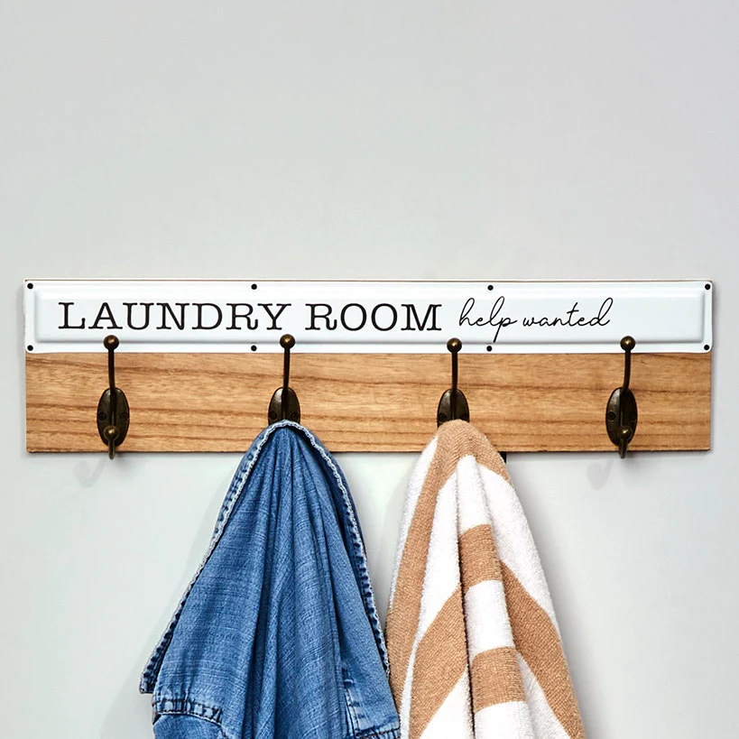 Humorous Laundry Room Wall Décor - Laundry Hooks or Schedule - Image 2