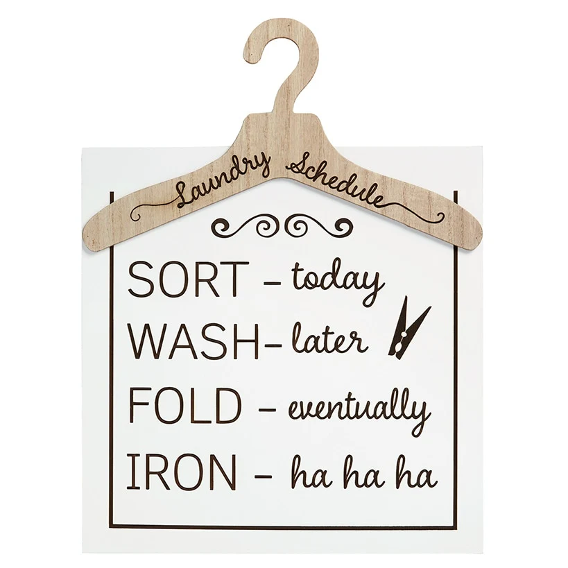 Humorous Laundry Room Wall Décor - Laundry Hooks or Schedule - Image 5