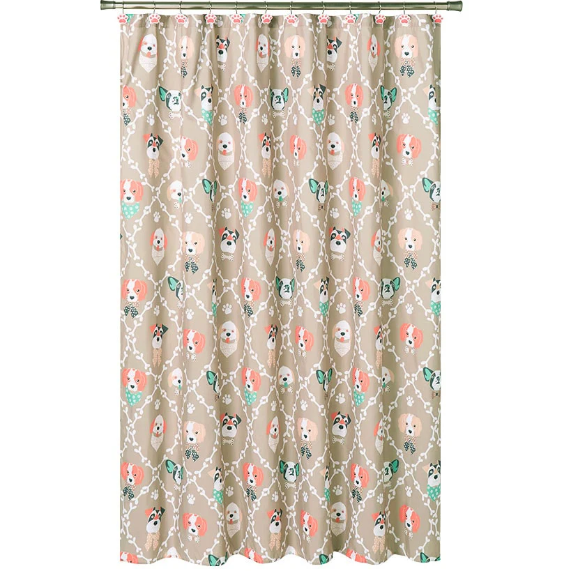 I Woof You Shower Curtain with Buttonholes - Image 3