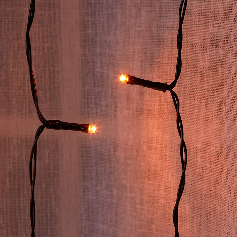 Icicle LED Curtain Lights Orange - 10 Ft - Image 2