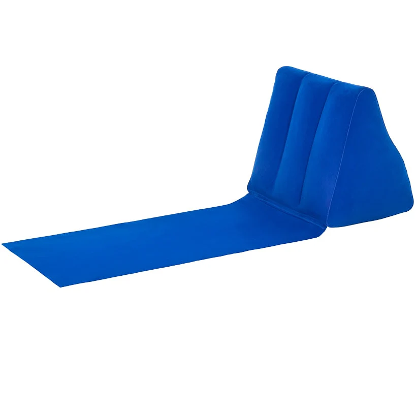 Inflatable Triangle Cushion PVC Flocking Chaise Lounger Outdoor Mat - Image 4