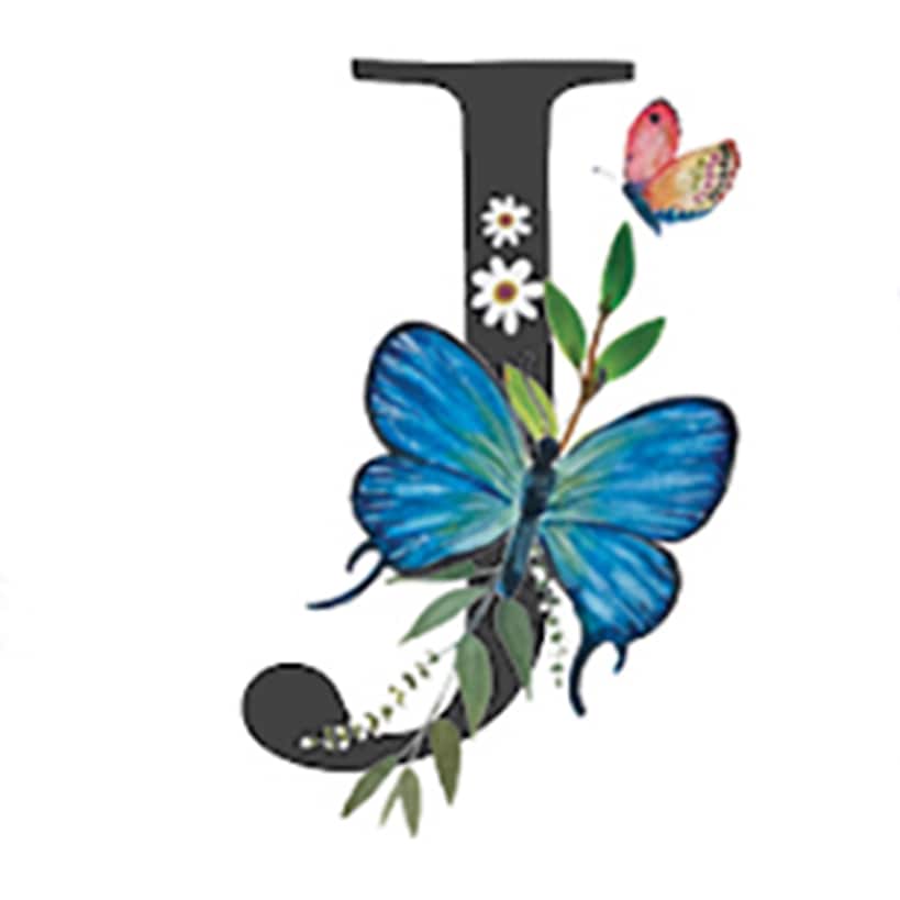 Initial Floral Butterfly Jewelry Cases - Image 11