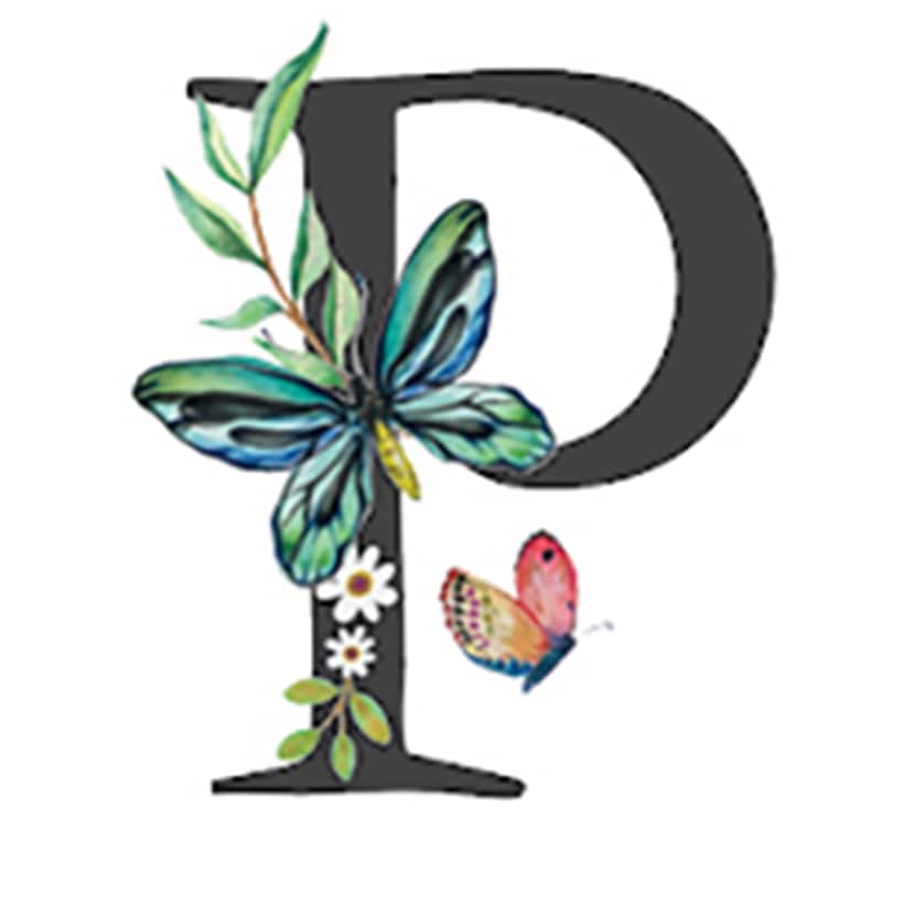 Initial Floral Butterfly Jewelry Cases - Image 17