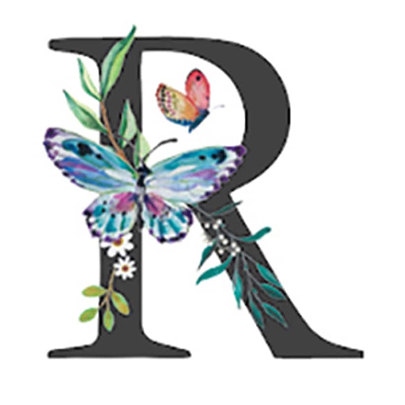 Initial Floral Butterfly Jewelry Cases - Image 19