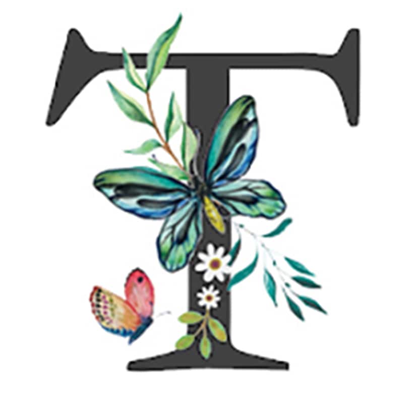 Initial Floral Butterfly Jewelry Cases - Image 21