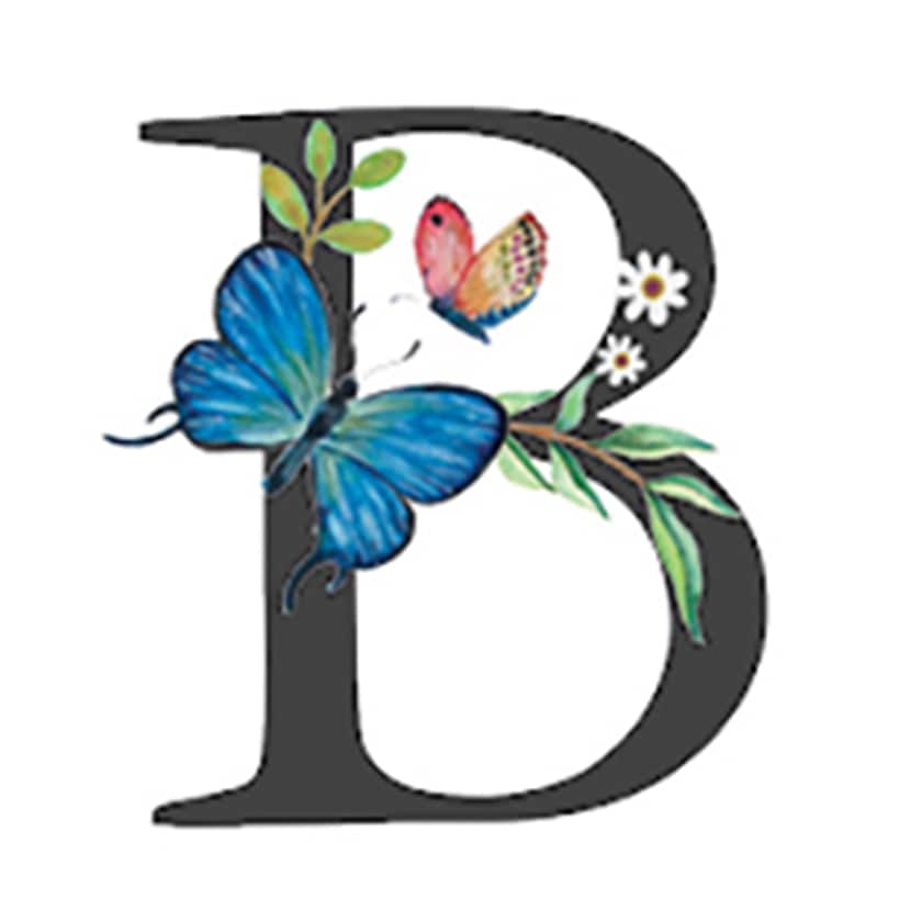 Initial Floral Butterfly Jewelry Cases - Image 3