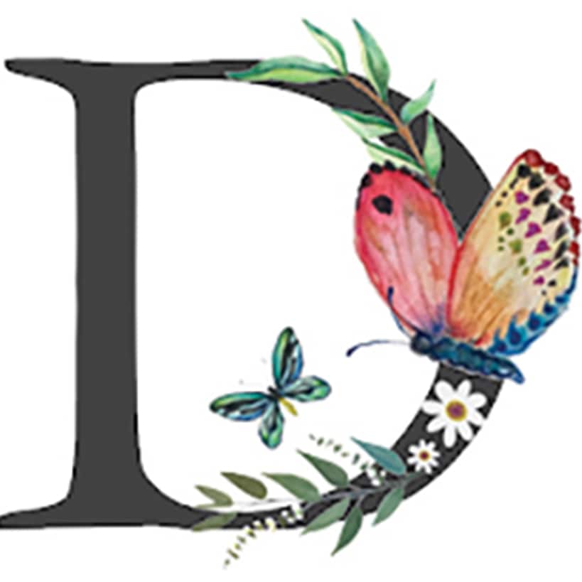 Initial Floral Butterfly Jewelry Cases - Image 5