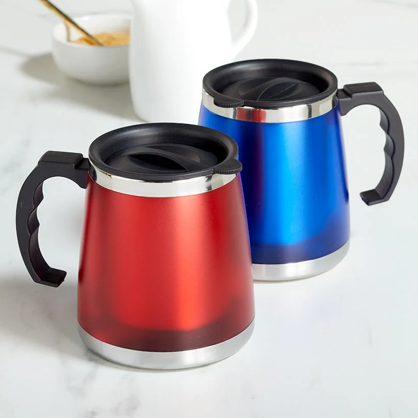 Insulated Mug with Lid Stainless Steel 16oz