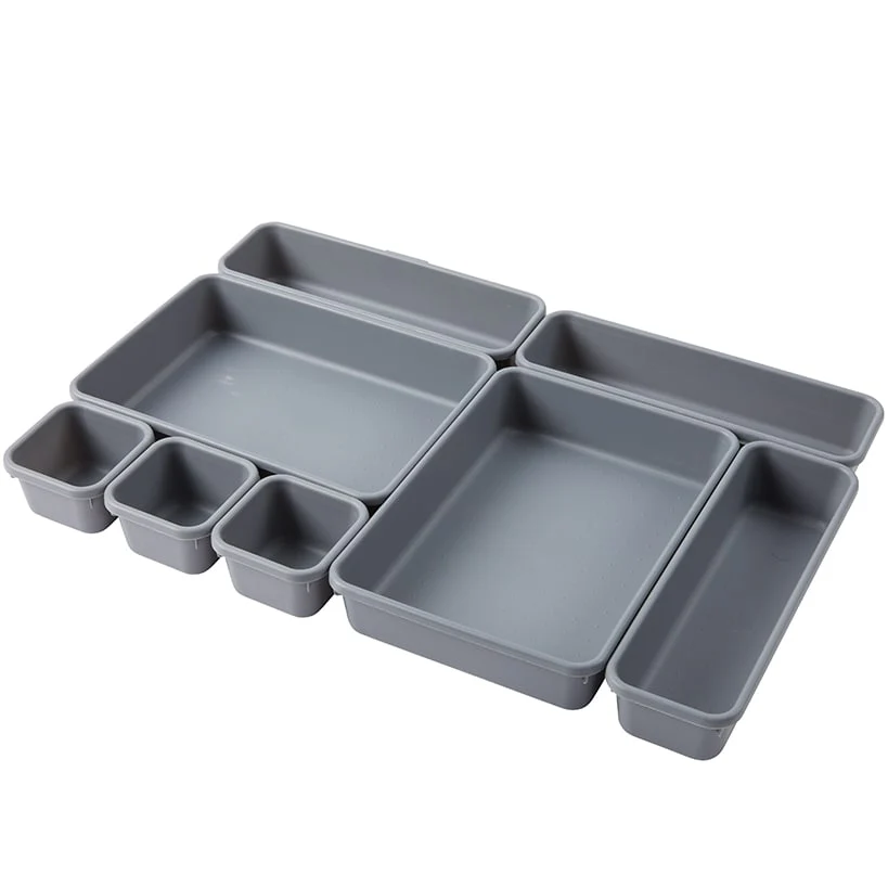 Interlocking Desk Drawer Organizer Tray Dividers 8 Piece - Image 2