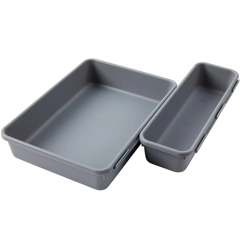 Interlocking Desk Drawer Organizer Tray Dividers 8 Piece - Image 3