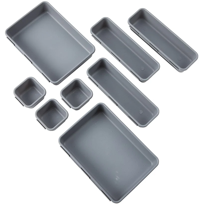 Interlocking Desk Drawer Organizer Tray Dividers 8 Piece - Image 7