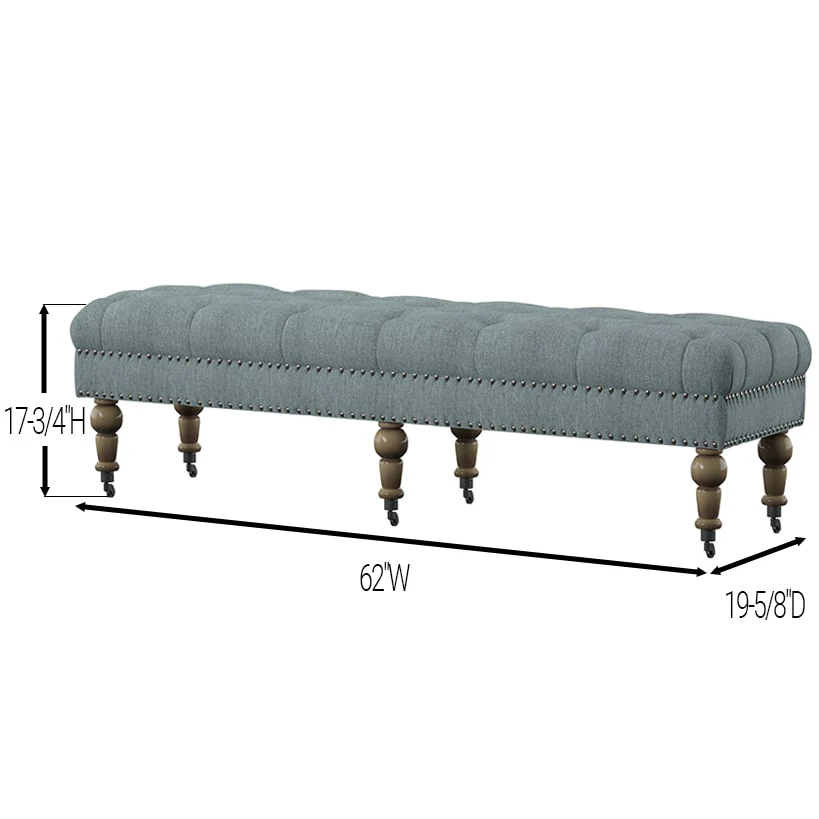 Isabelle Linen 62" Bench - Image 2
