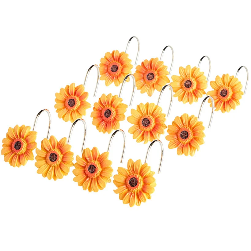 Jacobean Sunflower Shower Curtain, Bath Rug, Hand Towels, or Hooks - Image 4