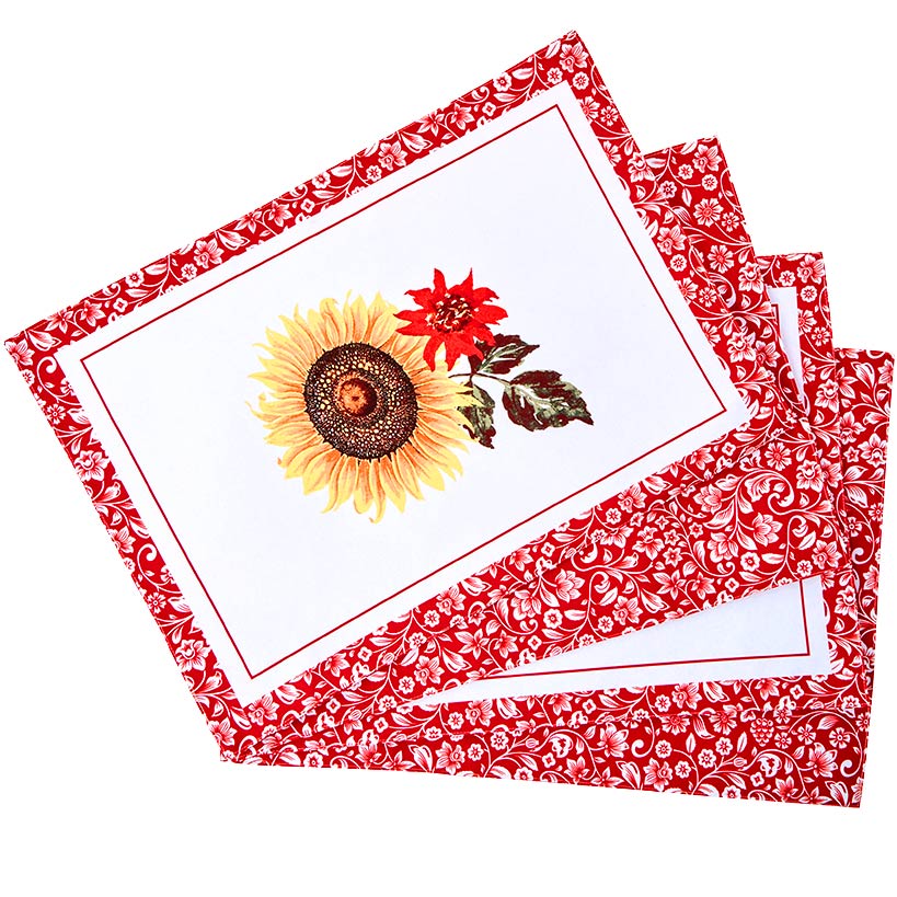 Jacobean Sunflower Table Runner or Set of 4 Placemats - Image 6