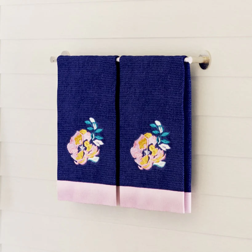 Jolene Patchwork Hand Towels, Set of 2