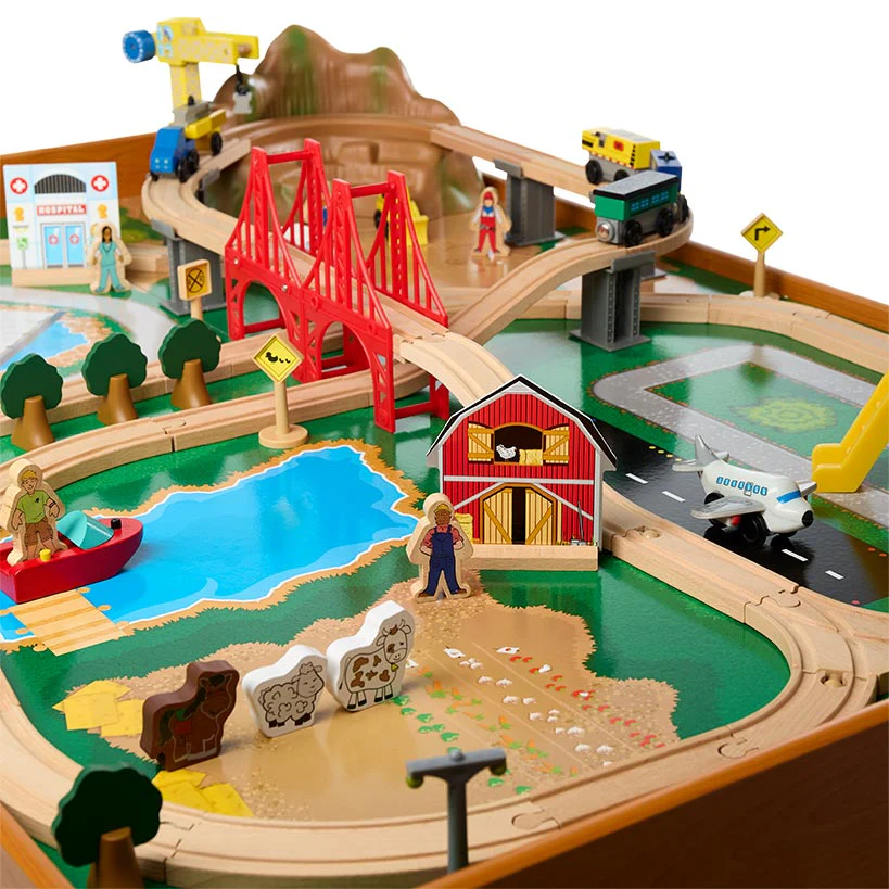 Kidkraft® Ride Around Town Train Set and Table - 100-Piece Adventure - Image 2