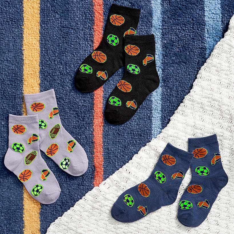Kids' Glow in the Dark Socks 3 Pack - Image 2