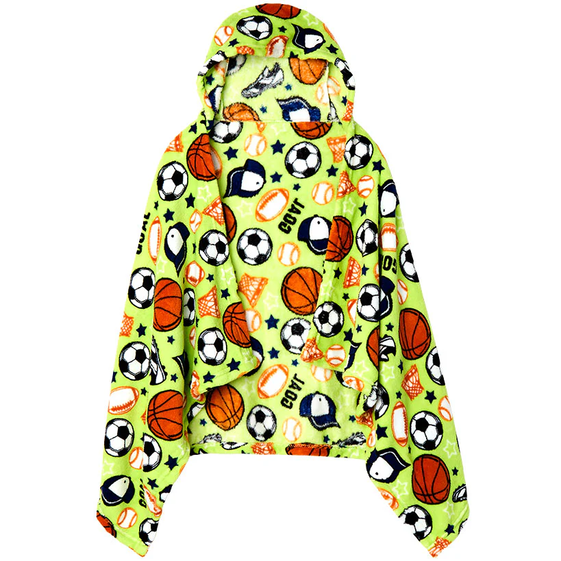 Kids' Hooded Fleece Throw - Image 4