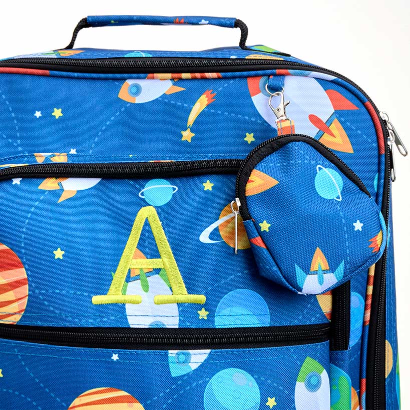 Kids' Monogrammed Space-Themed Luggage 3 Pc. Set - Image 2