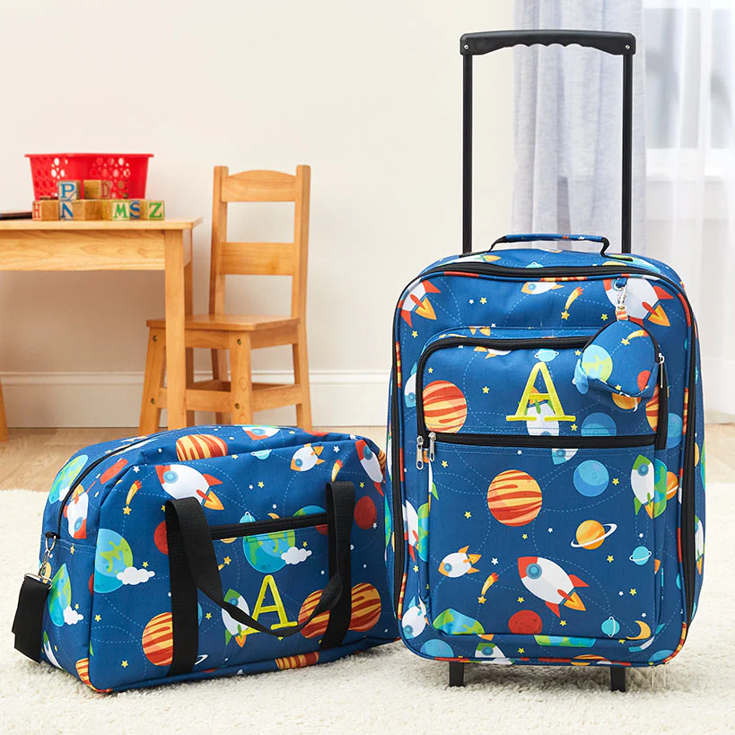 Kids' Monogrammed Space-Themed Luggage 3 Pc. Set - Image 4