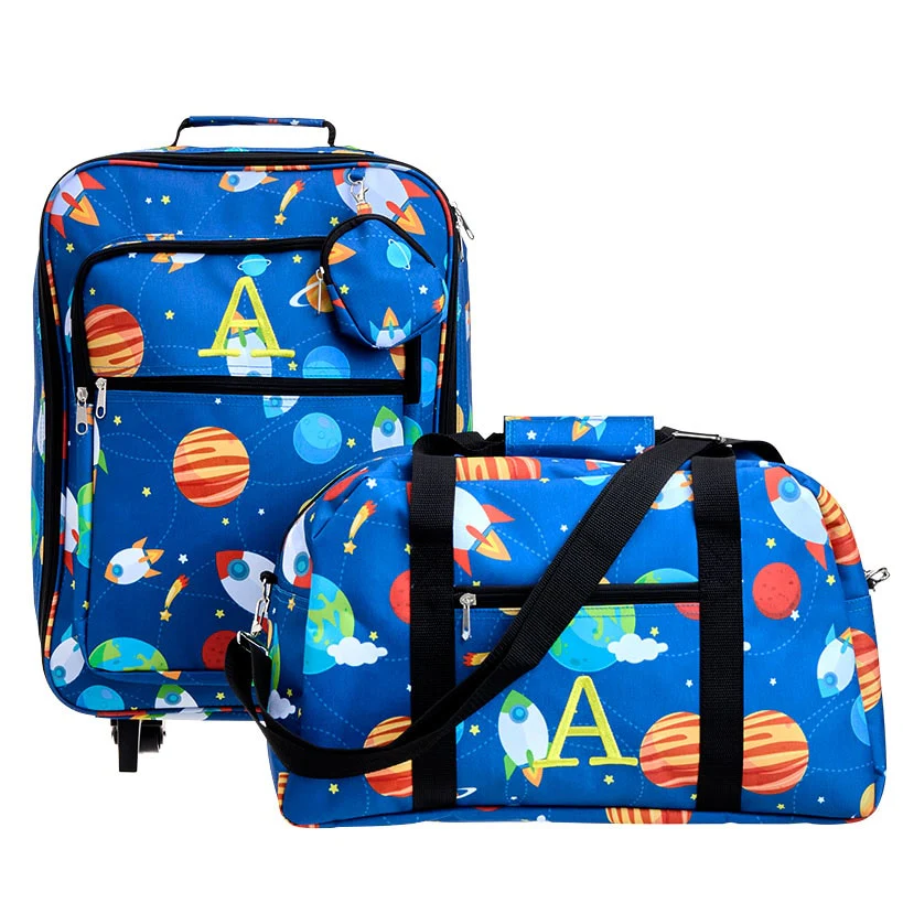 Kids' Monogrammed Space-Themed Luggage 3 Pc. Set - Image 6