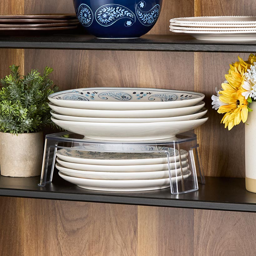 Kitchen Storage Clear Cabinet Organizers - Plate, Bowl, or Shelf - Image 5