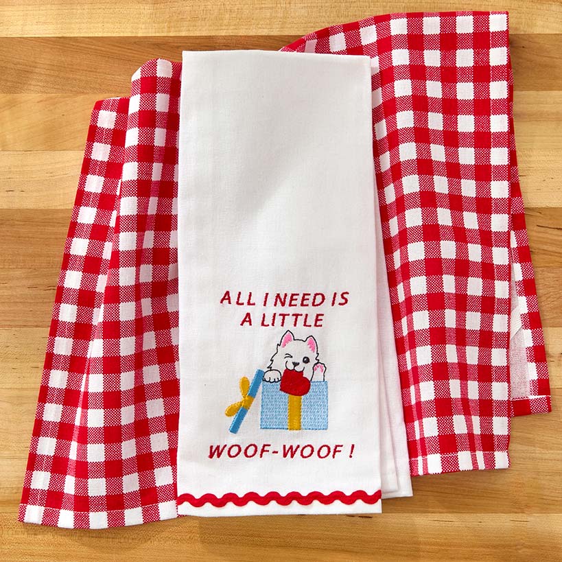 Kitchen Towels Summertime Dog Set of 2 - Image 2