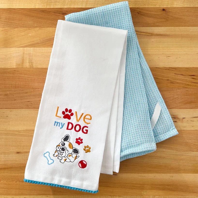 Kitchen Towels Summertime Dog Set of 2 - Image 4