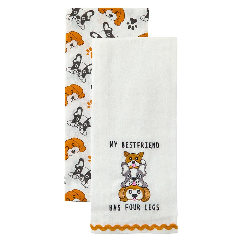Kitchen Towels Summertime Dog Set of 2 - Image 8