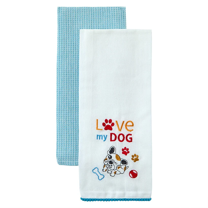Kitchen Towels Summertime Dog Set of 2 - Image 9