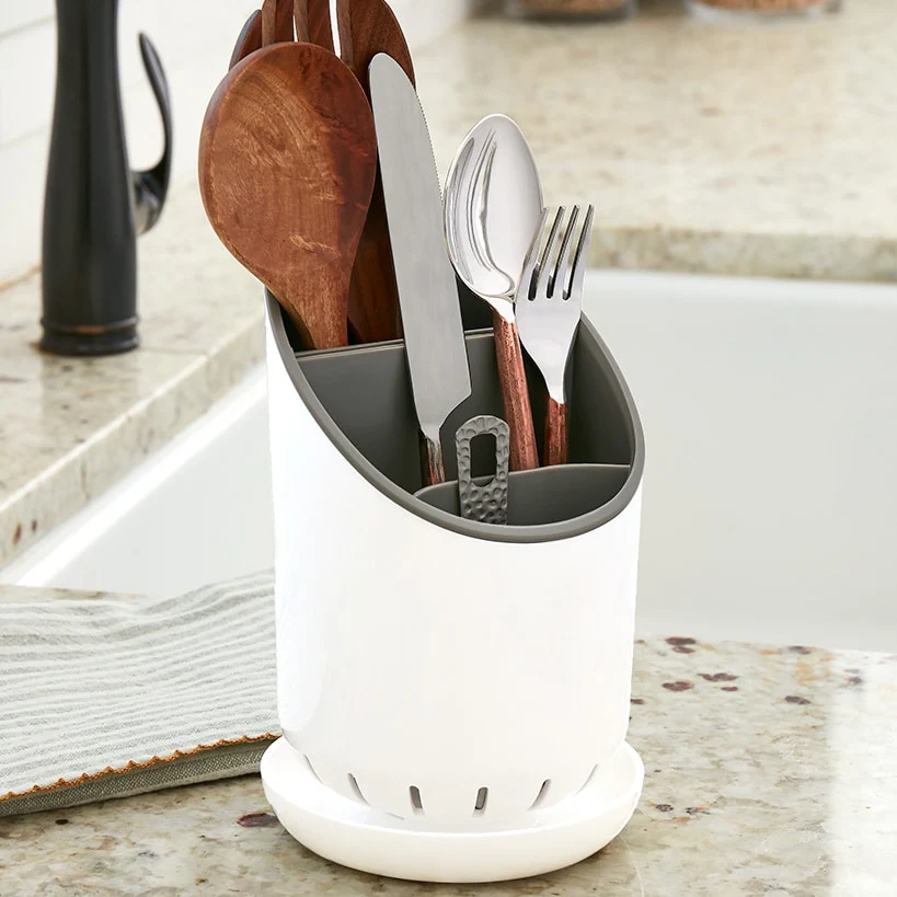Kitchen Utensil Holder with Drip Tray