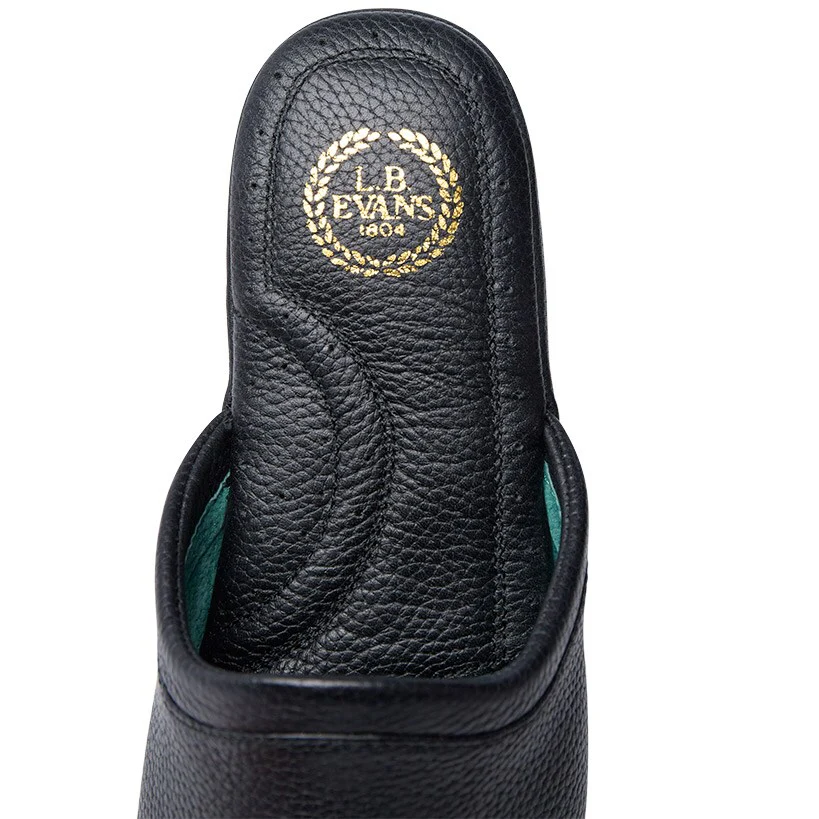 L B Evans Men's Slippers Black SC3 Aristocrat - Image 2