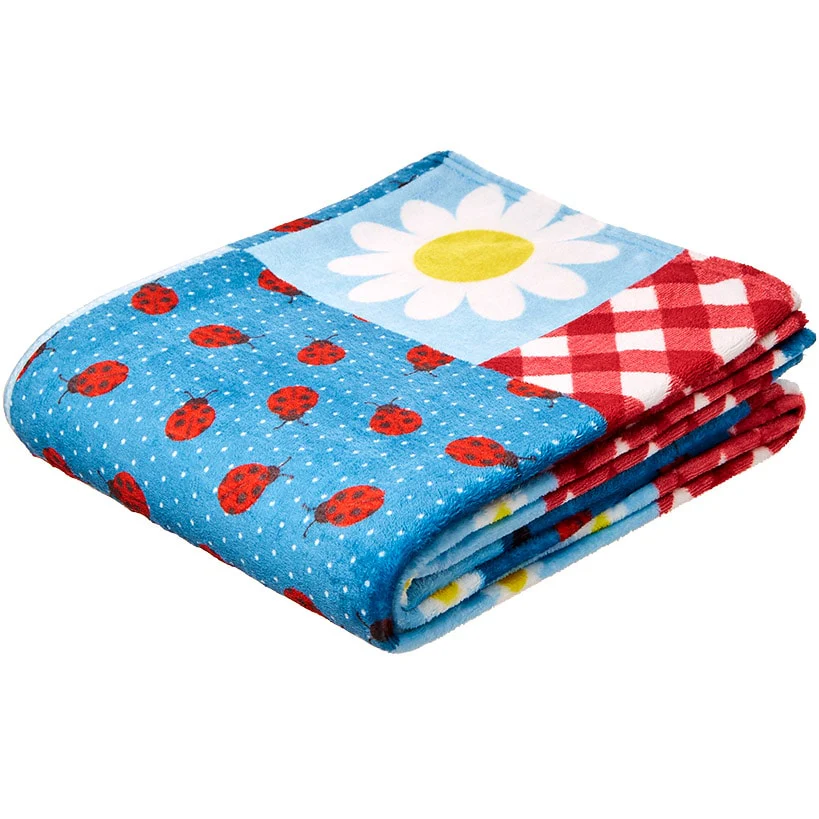 Ladybug Fleece Plush Throw 50" x 60" - Image 3