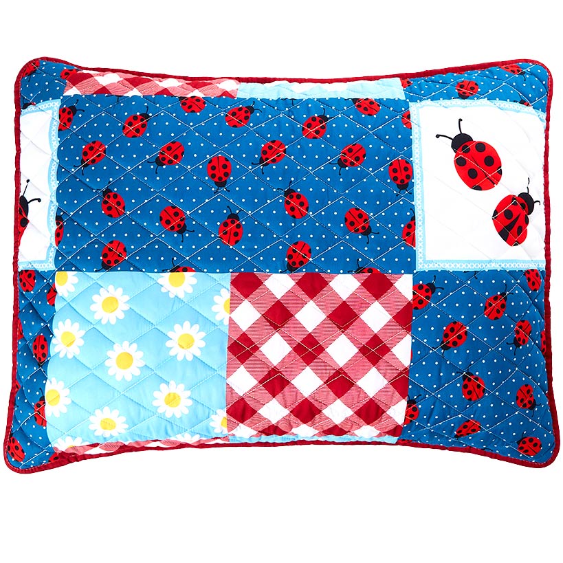 Ladybug Reversible Full/Queen or King Quilt or Accent Pillow - Image 2