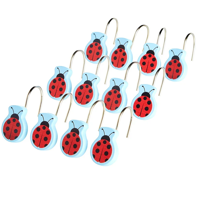 Ladybug Shower Curtain, Bath Rug, Hand Towels, Valance, or Hooks - Image 5