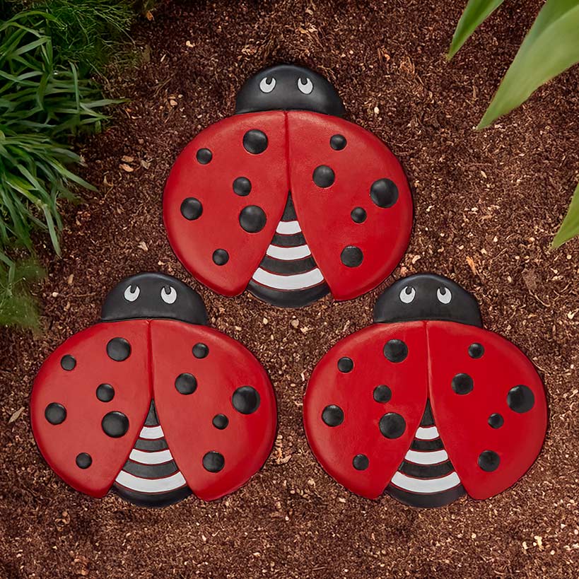 Ladybug Stepping Stones - Set of 3 - Image 3