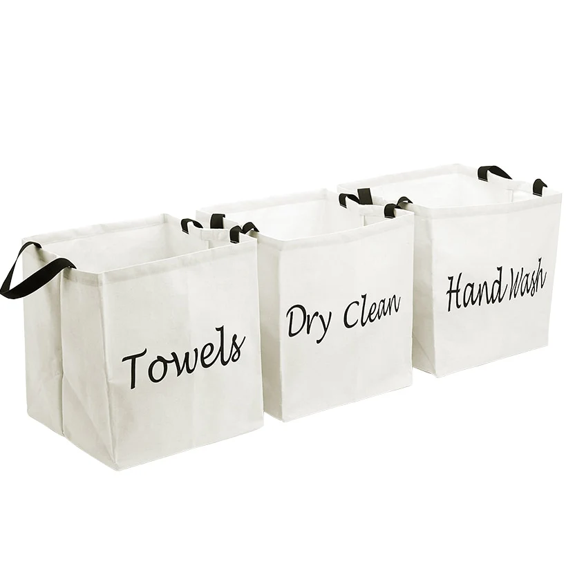 Laundry Storage Baskets for Clothes - Set of 3