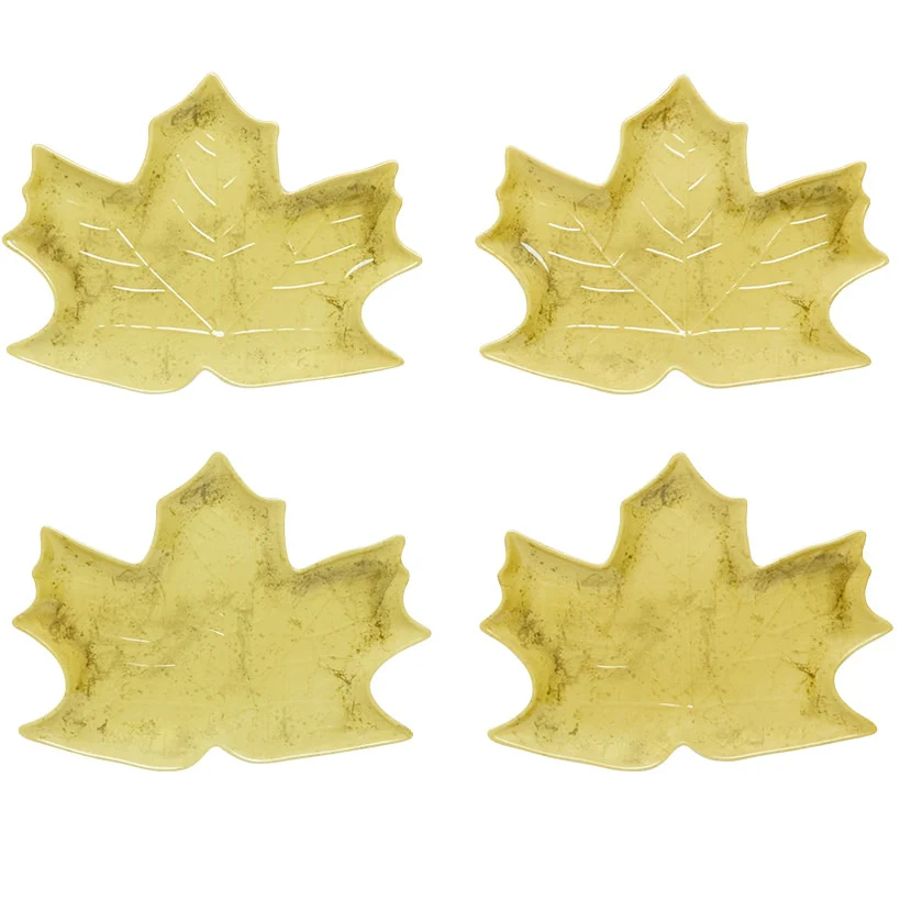 Leaf Shaped Appetizer Plates Set of 4 - Image 2