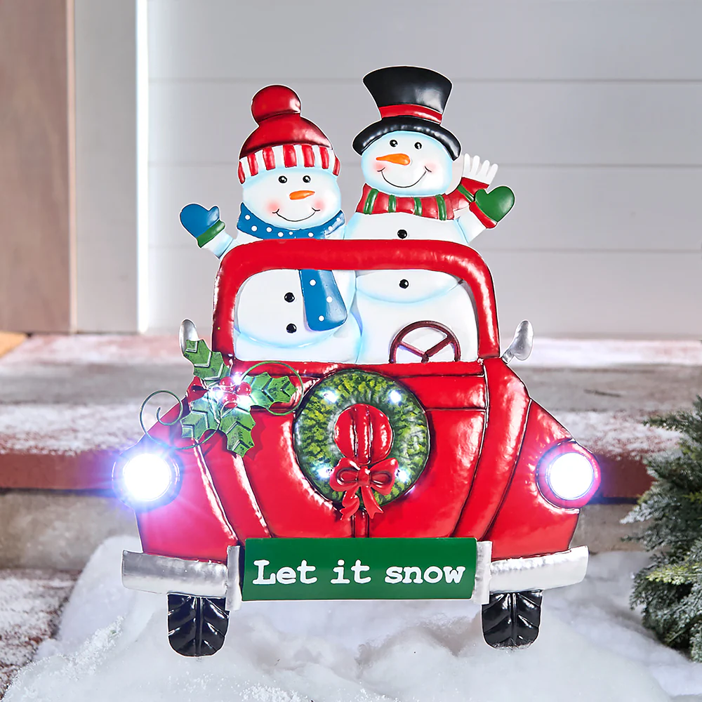 LED Let It Snow Yard Stake