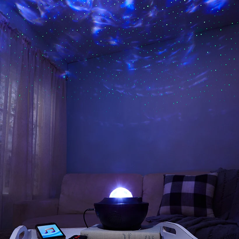 LED Projection Light With Bluetooth Speaker Voice Activated - Image 4