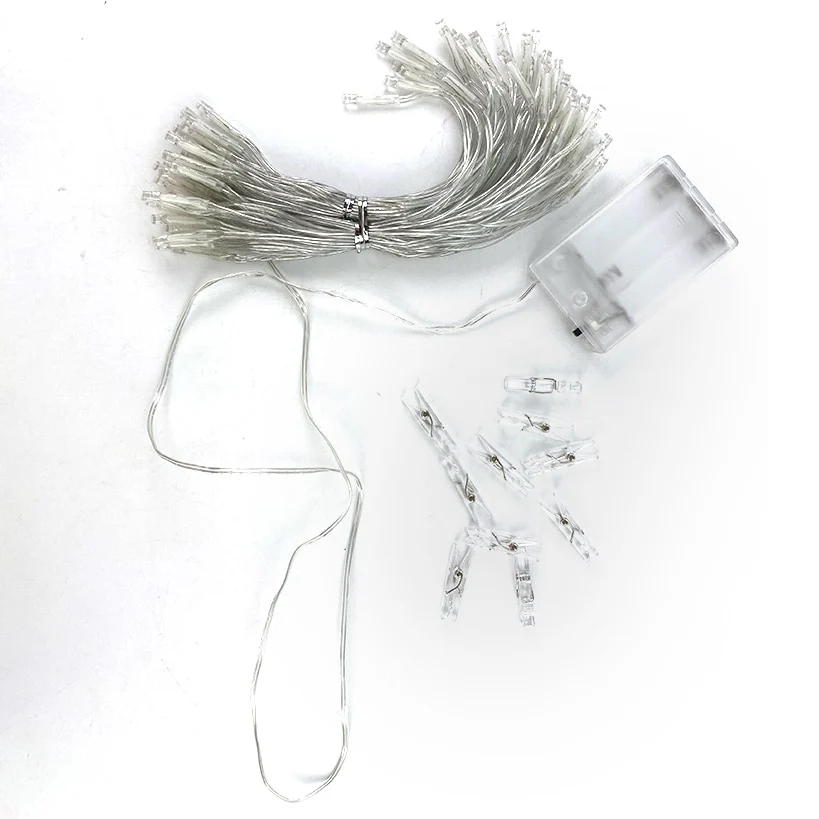 LED String Light with 10 Clips 60 Fairy Curtain Lights - Image 2