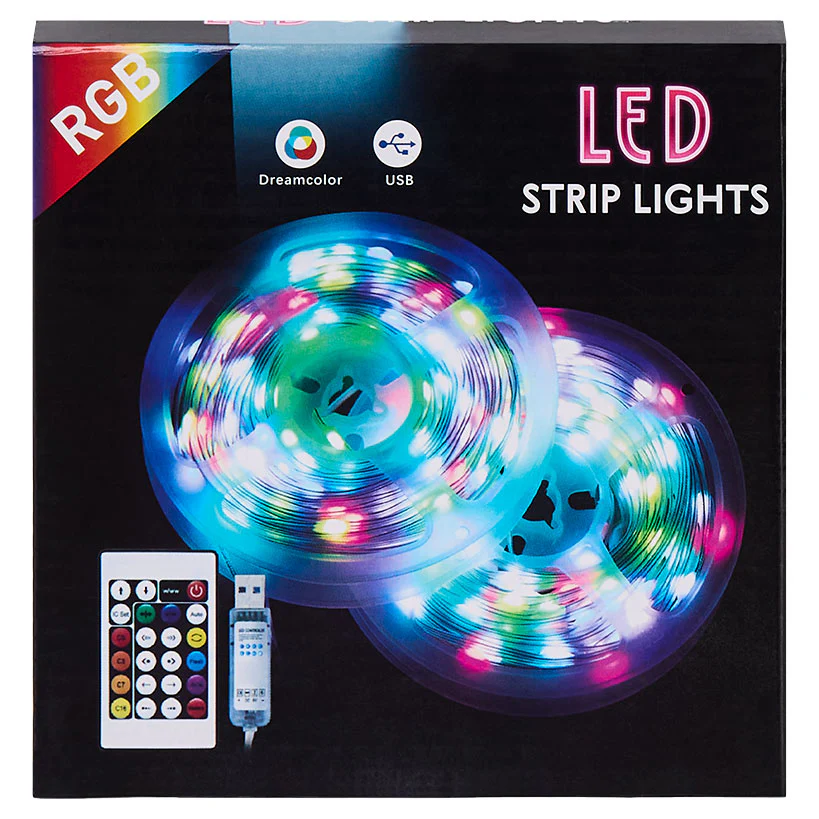 LED Strip Lights with Remote - 100 Count - Image 2
