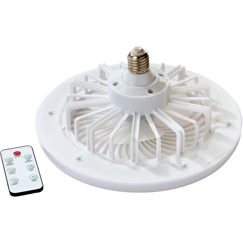 Light Socket Ceiling Fan With LED Light And Remote For Indoor Use - Image 2