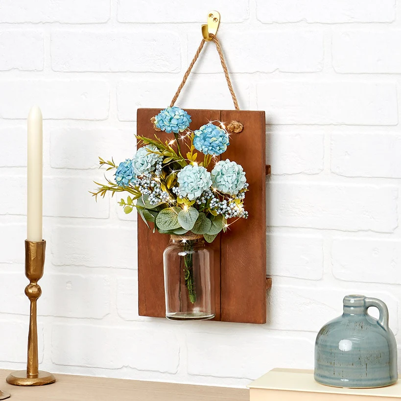 Lighted Flower Wall Sconce - Hydrangea, Sunflower, or White - Image 4