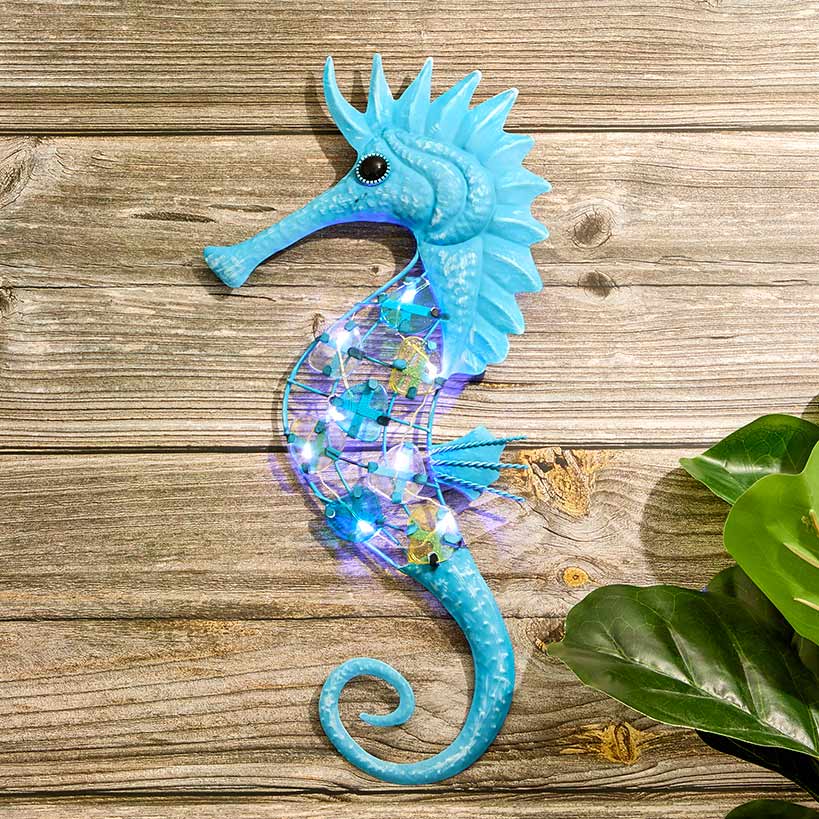 Lighted Outdoor Coastal Metal Wall Decor - Image 2