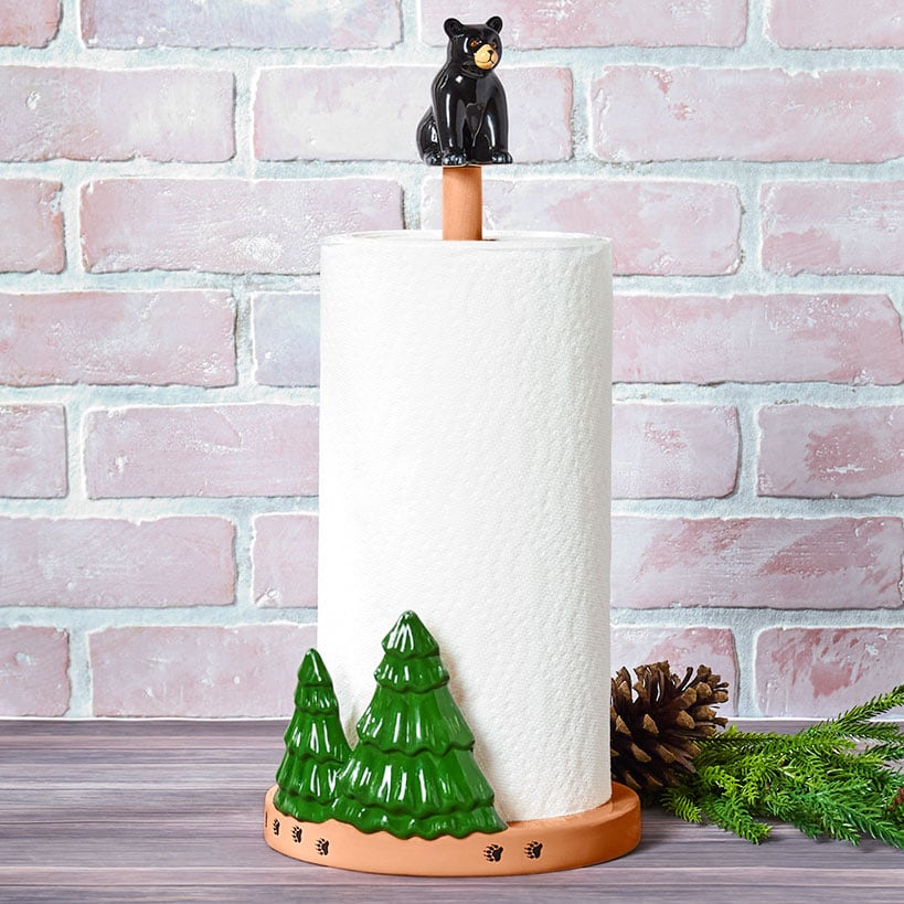 Lodge Kitchen Decor - Sponge Holder, Paper Towel Holder, Salt & Pepper - Image 3