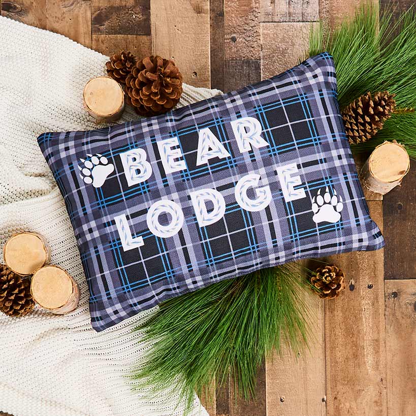 Lodge Themed Embroidered Decorative Pillow - Image 2