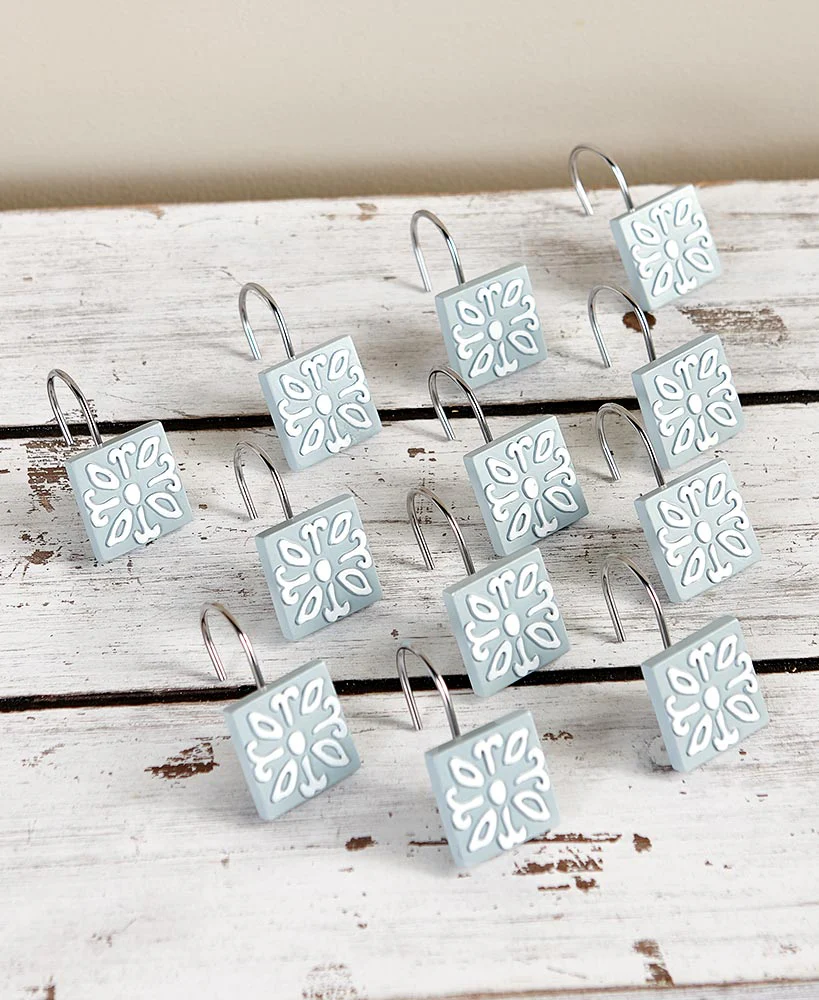 Madeleine Bathroom Rug, Hand Towels or Shower Hooks Set of 12 - Image 3
